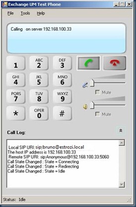 Exchange UM Test Phone