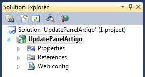 Solution Explorer com o projeto web criado