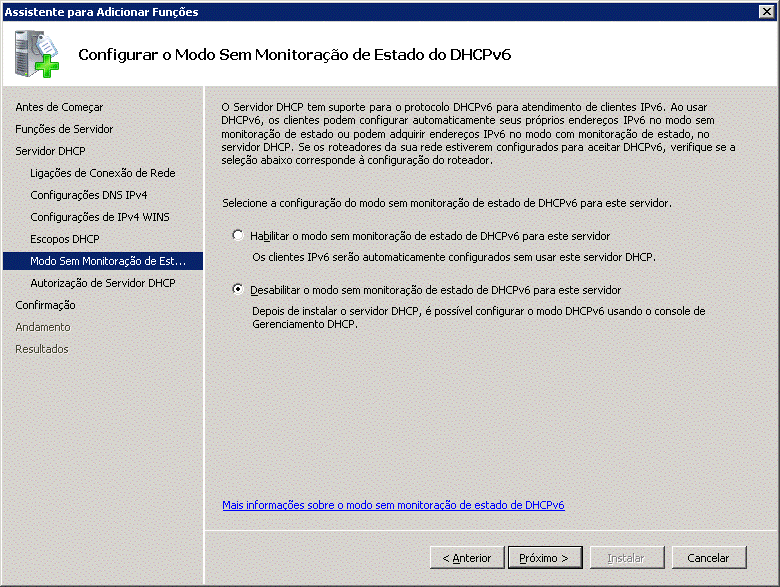 Configurar o Modo Sem Monitoração do Estado do DHCPv6
