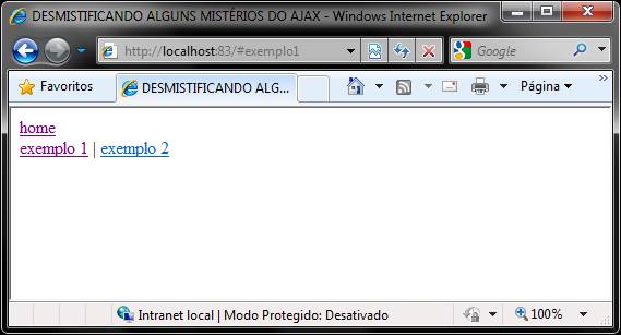 Página index.html sem a execução da função loadPag no evento onload