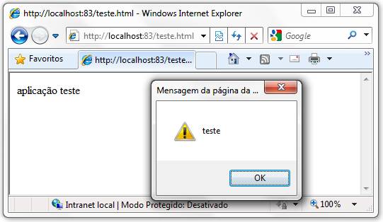 Página teste.html