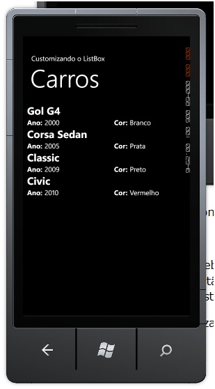 Customização mais completa do ListBox