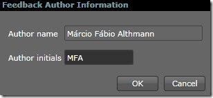 Descrição: FeedbackAuthor