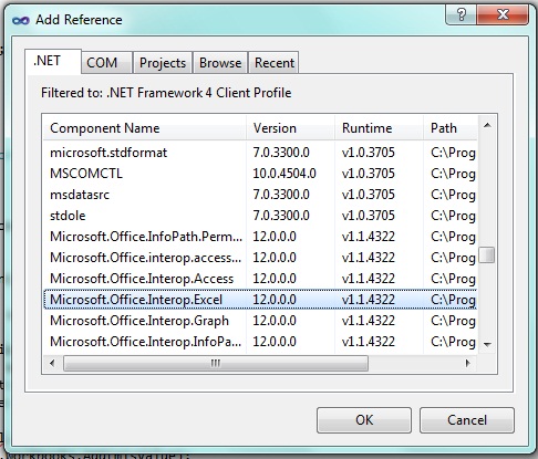 Adicionar referência ao Microsoft.Office.Interop.Excel