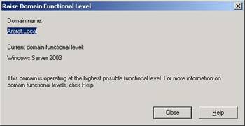 Check Raise Domain Function Level - Windows Server 2003.jpg