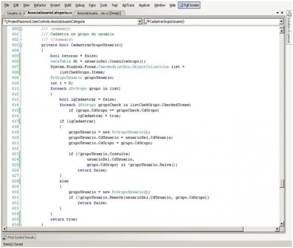 Exemplo de código