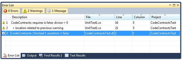 Verificações esdtáticas com Code Contracts