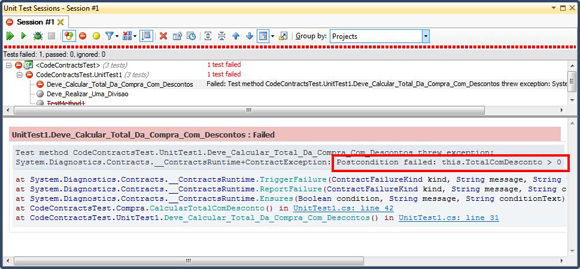 Pós-condição falhando com Code Contracts