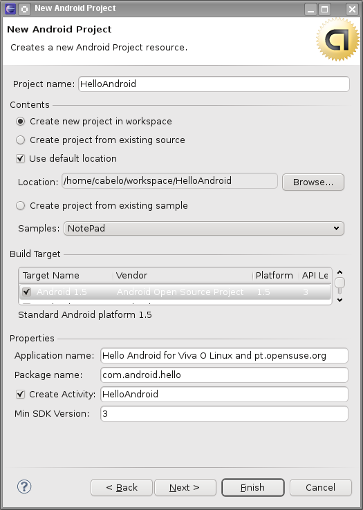 Linux: Instalando o Android SDK na plataforma Linux.