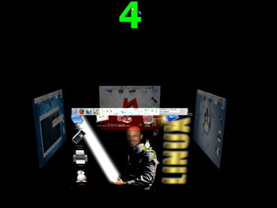 Virtual Desktop on Linux  Efeitos Tridimensionais Nas Sele    Es Dos Desktops Virtuais