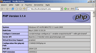 Página phpinfo.php