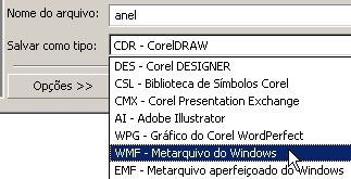 salvando como WMF