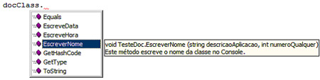 Intelisense - EscreverNome