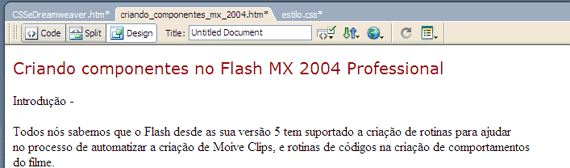 CSS no cotidiano através do Dreamweaver