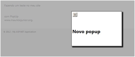  Resultado final com Popup em destaque