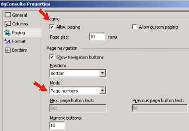 Configurando DataGrid para páginação