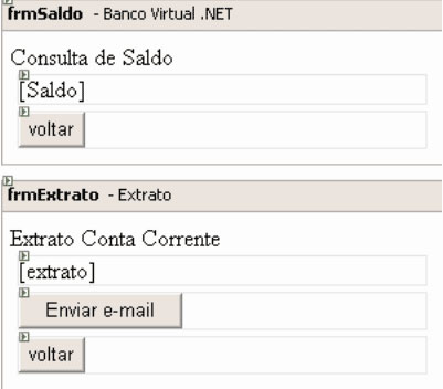 Formulários de Saldo e Extrato